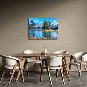 Obraz - Krajobraz górski z rzeką (70x50 cm)