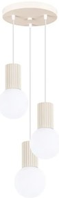 Beżowa nowoczesna lampa wisząca - K600-Buble