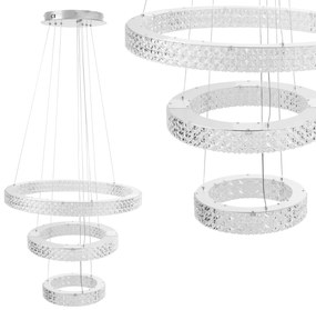 LAMPA WISZĄCA LED KRYSZTAŁOWA MS008-CP Chrom