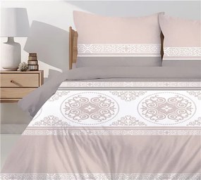 Pościel bawełniana Greno Premium Versus 220x200 cm beżowa GRENO