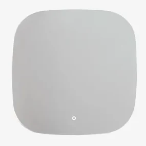 Kwadratowe Lustro Łazienkowe Z Oświetleniem Led I Powłoką Przeciwmgielną (75x75 Cm) Tobie Normal - Sklum