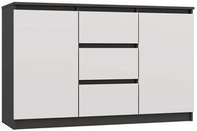 Stylowa komoda z szufladami antracyt + biały L8-R88