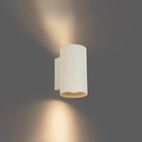 Nowoczesna lampa ścienna beżowa GU10 50 mm okrągła 2-punktowa - Sandy