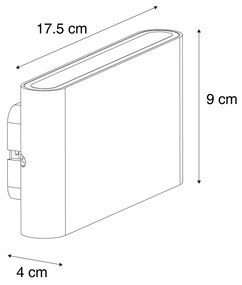 Zewnetrzna Lampa ścienna czarna magnetyczna z możliwością ładowania LED - Batt Nowoczesny Oswietlenie zewnetrzne