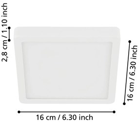 Biała lampa sufitowa LED 16x16 cm FUEVA 5 – EGLO