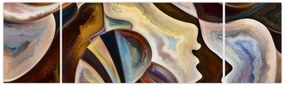 Obraz - Abstrakcja głów (170x50 cm)