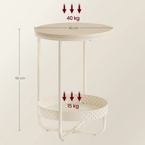 Stolik pomocniczy E1015 CRM, kremowy