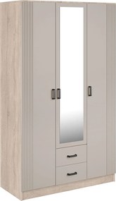 Szafa skandynawska z lustrem dąb sonoma + kaszmir R9-N84