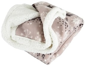 Koc z baranka z mikropluszu BUFFALO NORDIC szary Rozmiar: 150 x 200 cm