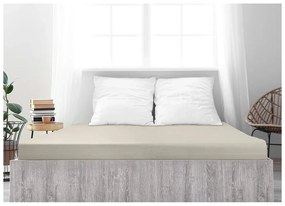 PrzytulneMieszkanie.pl Prześcieradło jersey ALVORA beżowe 180 x 200 cm