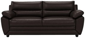 Kanapa 3-osobowa MANOA z ekoskóry - Brązowy