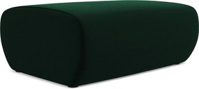 Pufa - z tkaniny welwetowej - butelkowa zieleń - NANEA