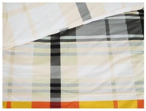 Pomarańczowa pościel jednoosobowa z kory 140x200 cm Orabge Kube – B.E.S.