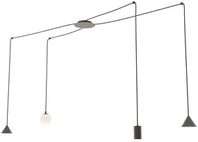 Czarna duża wisząca lampa pająk - 2X D131 S1-W63