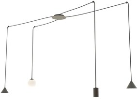 Czarna duża wisząca lampa pająk - D131-Ecruz