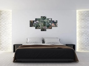 Obraz - Malowany wzór dżungli (125x70 cm)