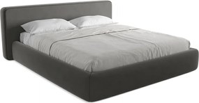 Łóżko 220 x 225 - z weluru - stalowy - KIANA