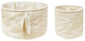 Kremowe tekstylne pojemniki dziecięce zestaw 2 szt. ø 30x20 cm Bambie Natural – Lorena Canals