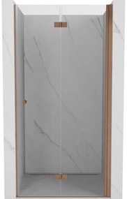 Mexen Mist-F drzwi prysznicowe składane prawe 60 cm, transparent, miedź szczotkowana - 8A6-060-000-65-00-P