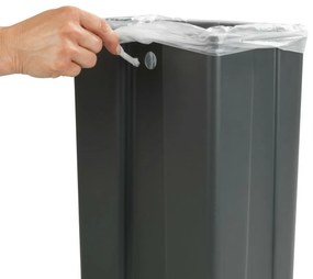 Wenko Wiszący kosz na śmieci 12 l, szary