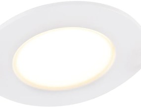 Zestaw 6 wpuszczanych reflektorów białych w komplecie z LED 3-stopniowy ściemniacz IP65 - Blanca Nowoczesny Oswietlenie wewnetrzne
