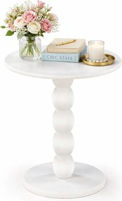 Okrągły Stolik Biały Kawowy T2-N45