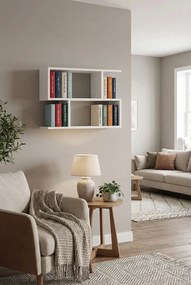 Nowoczesna Biała Półka Wisząca S8-Z21