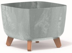 Donica ogrodowa kwadratowa Gracia Square Beton 29 x 29 x 22 cm PROSPERPLAST