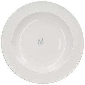 Biały porcelanowy talerz głęboki Mikasa Ridget, ø 30 cm