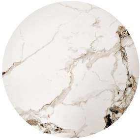 Zestaw 2 ław spiek biały marmur/ czarny 70/43 50/48 MAGNETA