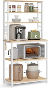 Regał kuchenny LORANO 167x80 cm, biały / dekor dąb