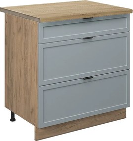 Szafka dolna do kuchni jasnoniebiesko-szary 80x60x82 fame-line