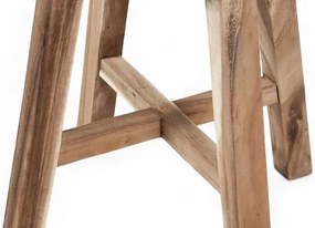 Taboret okrągły z drewna suar DIVERO