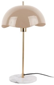 Jasnobrązowa lampa stołowa z metalowym kloszem (wysokość 56 cm) Waved Dome – Leitmotiv