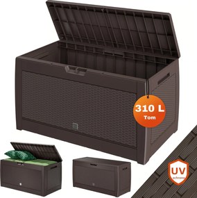 Skrzynia do przechowywania RATO, 310L, 119x48x60cm, brązowa Prosperplast