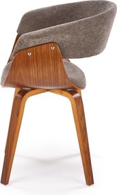 Krzesło z giętej sklejki w kolorze orzechowym K545 Halmar