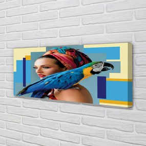 Zdjęcie na płótnie Papuga Ara na Ramieniu