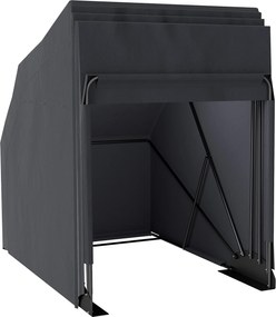 Składany zewnętrzny pokrowiec motocyklowy Outsunny Wodoodporny Ochronny Zimowy XXL 345cmx135cmx191cm Czarny