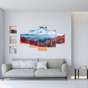 Obraz kolorowego jesiennego krajobrazu (125x70 cm)