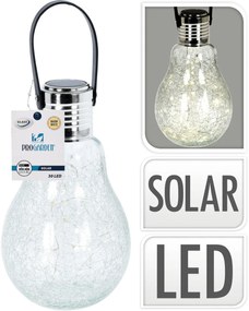 Solarne oświetlenie LED Żarówka, 7 x 26 cm, 30 LED, ciepła biała