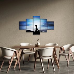 Obraz medytującej kobiety (125x70 cm)