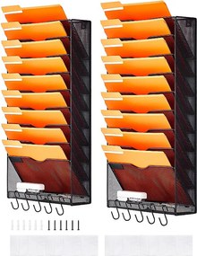 Nośnik Ścieniowy SucceBuy do Folderów Siatkowych, 2 Sztuki 10 Pudełek do Biura Szkoła