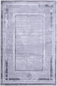 Dywan Brico Ramka szara 133x190 Prostokąt