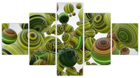 Obraz pasiastych kulek (125x70 cm)