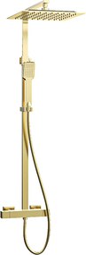 Quartos 300 kolumna prysznicowa termostatyczna szczotkowanego złota
