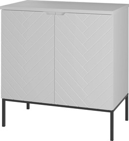 Szafka pod umywalkę nablatową Aspen 08, biały mat/czarny, 80 cm - zestaw 1