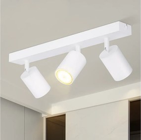 NETTLIFE 3 punkty Max.25w GU10 biały sufitowy obrotowy 350° nowoczesna lampa do przedpokoju przemysłowa lampa ścienna do salonu sypialnia kuchnia