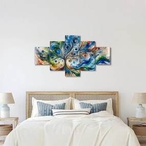 Obraz – Kolorowe energetyczne drzewo (125x70 cm)
