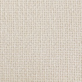 HOMCOM Pufa z miękką poduszką siedziska stalowe nóżki podnóżek z tkaniny Chenille, 45 x 41 x 38 cm, kremowobiały