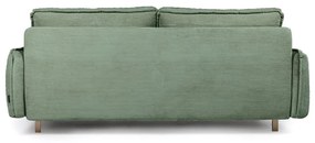 Jasnozielona sztruksowa rozkładana sofa 218 cm Tori – Bonami Selection